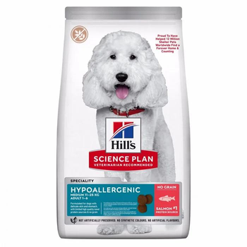 Сухой корм для собак Hill's Science Plan Hypoallergenic Medium с лососем 12 кг (052742061061)