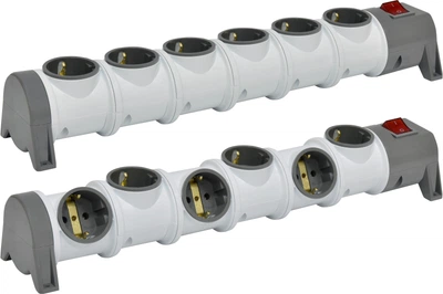 Колодка ETI 6x2Р+РЕ Schuko 16 А без кабелю EC6-EMP IP20 Біла/Сіра (4481028)