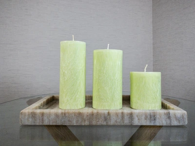 Набор свечей из пальмового воска 4 Seasons Candles Салатовый 3 шт (8/7, 13/7, 15/6)