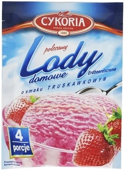 Мороженое для домашнего приготовления Cykoria Lody со вкусом клубники, 60 г