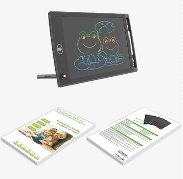 Планшет для малювання 15" Багатокольоровий Графічний LCD планшет. Колір чорний (8181)