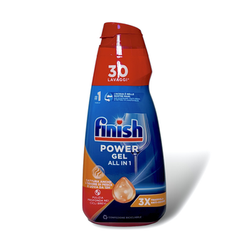 Гель для миття посуду в посудомийці Finish проти запахів power gel anti odore 30прань, 600мл