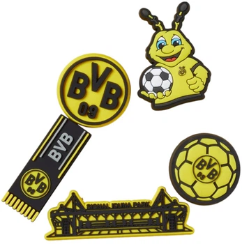 Джибітси Crocs BVB 5 шт Чорний/Жовтий (196265483174)