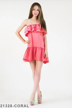 Женское платье Подіум Lisa 21328-CORAL S Кораловый