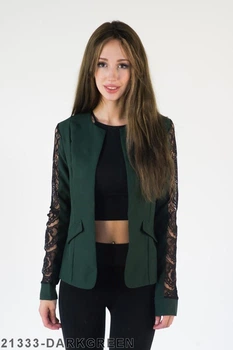 Женский жакет Подіум Darline 21333-DARKGREEN S Зеленый
