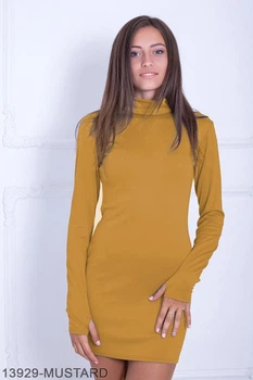 Жіноче плаття Подіум Quickset 13929-MUSTARD M Гірчичний
