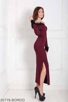 Женское платье Подіум Viola 20779-BORDO S Бордовый