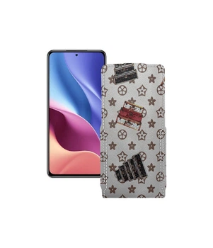 Чохол-фліп з екошкіри для телефону Xiaomi Redmi K40 2021 Луї-Вітон-білий