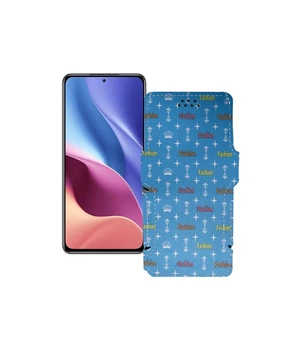 Чохол-книжка з екошкіри для телефону Xiaomi Redmi K40 2021 Фешн блакитний