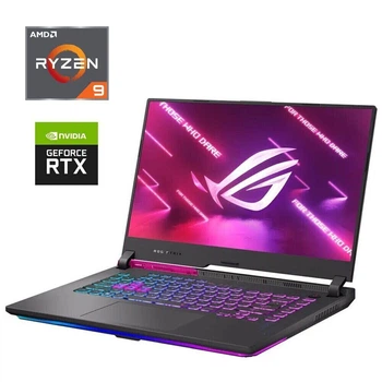 Ігровий ноутбук Asus ROG Strix G15 G513QM-HF144T / 15.6" (1920x1080) IPS / AMD Ryzen 9 5900HX (8 (16) ядер по 3.3 - 4.6 GHz) / 16 GB DDR4 / 512 GB SSD / nVidia GeForce RTX 3060, 6 GB GDDR6, 192-bit б/в