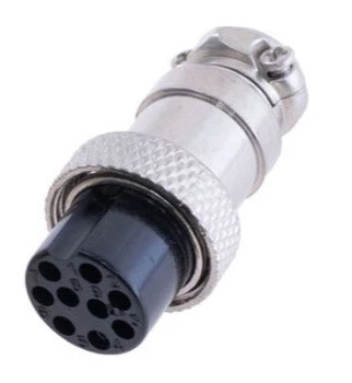 Разъем авиационный соединительный GX16-16M-9A, 9 pin, розетка