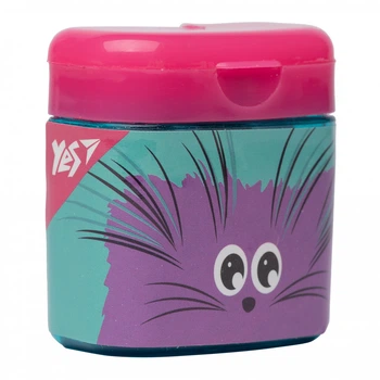 Точилка подвійна YES Kittycon з кришкою (620546)