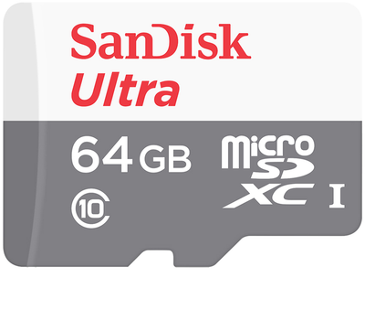Карта памяти Sandisk microSDHC Ultra C10 UHS-I 100MB/s 64GB