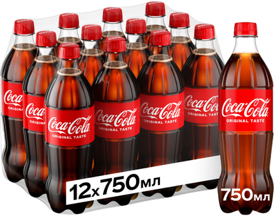 Упаковка безалкогольного напою Coca-Cola 0.75 л х 12 шт (5449000298829)