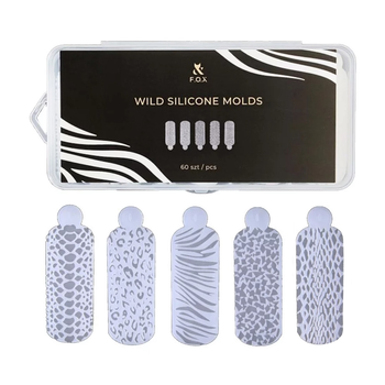 Многоразовые силиконовые молды для дизайна F.O.X Wild Silicone molds 60 шт