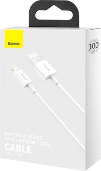 Кабель Baseus Superior Series Fast Charging Lightning 2.4A (1m) White