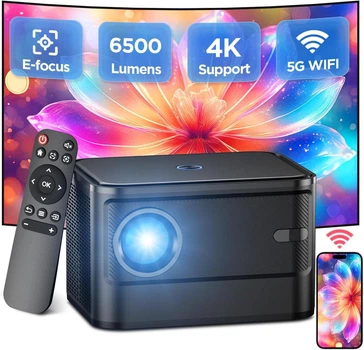Портативный мини-проектор для дома ‎TransJee ‎A40-C 4K FullHD