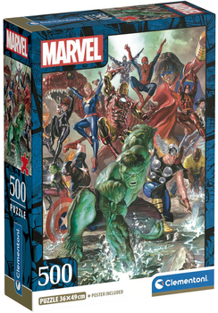 Puzzle Clementoni Compact The Avengers 500 elementów (8005125355464)