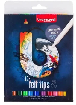 Фломастеры 11 цветов и 1 специальный Bruynzeel, 60224012