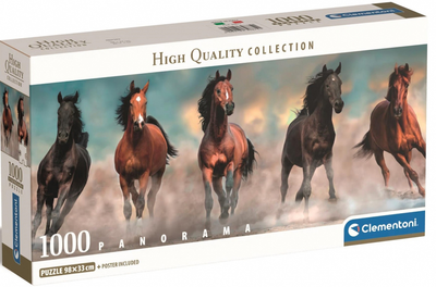 Puzzle Panorama Clementoni Compact Horses 1000 elementów (8005125398751)