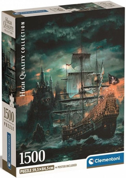 Puzzle Clementoni Compact The Pirates Ship 1500 elementów (8005125317196)