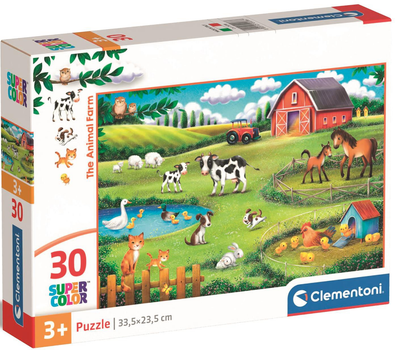 Puzzle Clementoni Super Kolor The Animal Farm 30 elementów (8005125202867)