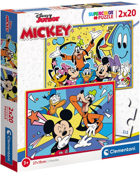 Puzzle Clementoni Super Kolor Mickey And Friends 2 po 20 elementów (8005125247912)