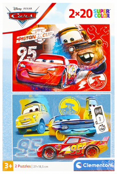 Puzzle Clemntoni Super Kolor Cars 2 po 20 elementów (8005125248087)