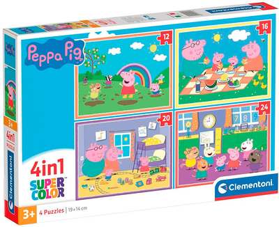 Puzzle Clementoni Super Kolor Peppa Pig 4 w 1 (8005125215164)