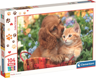 Puzzle Clementoni Maxi Super Kolor Cute Friends 104 elementy (8005125257638)