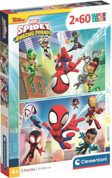 Puzzle Clementoni Super Kolor Spidey And His Amazing Friends 2 po 60 elementów (8005125216253)