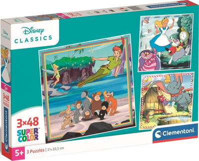 Пазли Clementoni Super Color Disney Classic 3 х 48 елементів (8005125253029)