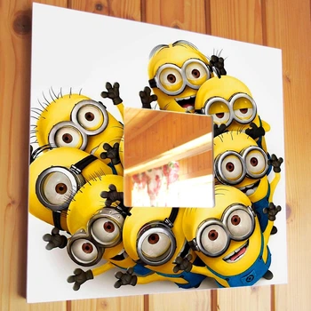 Зеркало "Мультфильм Миньоны. Minions" украшение интерьера детской комнаты, спальни, игровой, романтический подарок