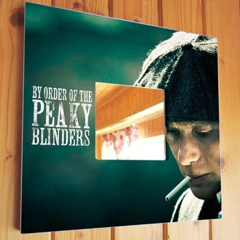 Декоративное зеркало "Острые козырьки. Peaky Blinders" сувенир фанатам сериала, стильное украшение спальни, кафе, бара