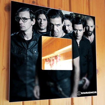 Декоративное зеркало "Группа Rammstein. Рамштайн" подарок для фанатов метал музыки, музыкантов