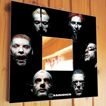 Декоративное зеркало "Rammstein. Рамштайн" подарок для фанатов метал музыки