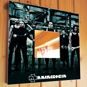 Декоративне дзеркало «Rammstein. Рамштайн» подарунок фанату метал музики, музикантів, прикраса в бар, клуб, студію