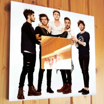 Декоративное зеркало "One Direction" для фанатов поп музыки, музыкантов, декор в бар, клуб