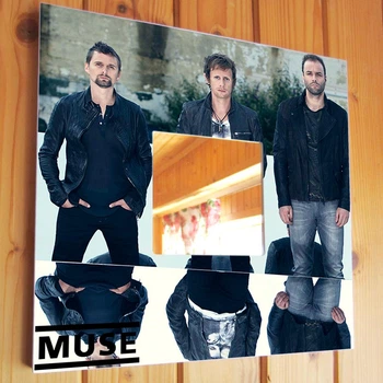 Декоративное зеркало "Группа Muse" для фанатов, музыкантов и любителей рок музыки, украшение в бар, клуб