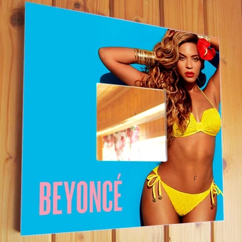 Декоративное зеркало "Бейонсе. Beyonce" для фанатов, поп музыка, украшение интерьера в бар, клуб, кафе, спальню