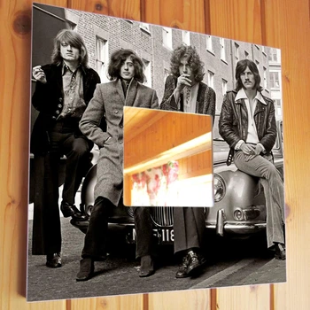 Декоративное зеркало "Led Zeppelin. Лед Зеппелин" подарок для фанатов рок музыки, украшение в бар