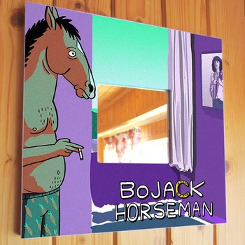 Декоративное зеркало "Конь БоДжек. BoJack Horseman" украшение интерьера спальни, бара, кафе