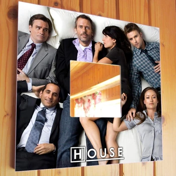 Декоративное зеркало "Актери Доктор Хаус. House, M.D." украшение интерьера, подарок фанатам сериала в спальню, кафе
