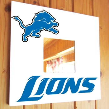 Зеркало "Detroit Lions" американский футбол NFL команды, для фанатов НФЛ, подарок для спальни, спорт клуба, бара