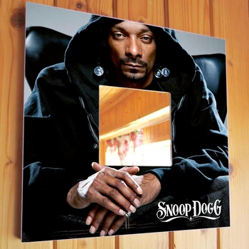 Декоративное зеркало "Снуп Догг. Snoop Dogg" крутой декор интерьера для фанатов хип-хоп, регги, гангста-рэп музыки