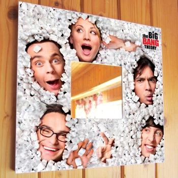 Зеркало "Сериал Теория Большого взрыва. The Big Bang Theory" для фанатов тв, декор для комнаты, спальни, кафе, бара