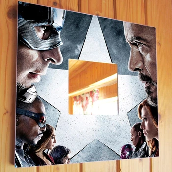 Декоративное зеркало "Мстители. Avengers. Marvel" для фанатов Марвел, украшение в спальню, подарок в интерьер детской