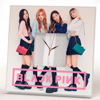 Часы "Группа Blackpink" сувенир для фанатов корейской K-pop, поп музыки, украшение спальни, кафе, бара, студии, караоке