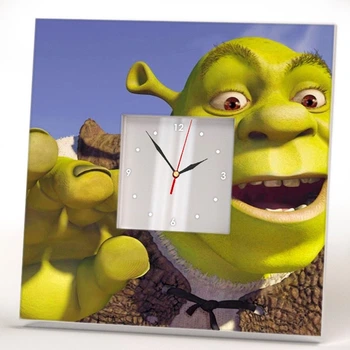 Прикольные часы "Шрек. Shrek" герои любимого мультфильма, украшение подарок для детской комнаты, спальни