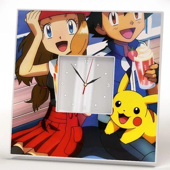 Часы "Герои Покемон. Pokemon" украшение интерьера для фанатов аниме, манга, в спальню, игровую